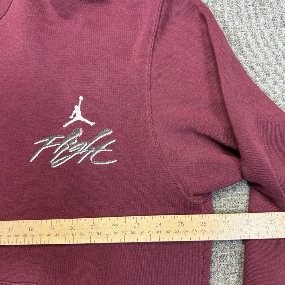Jordan Flight Hoodie Men's XL Burgundy Fleece Jumpman Sweatshirt Pullover